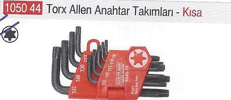 TORX ALLEN ANAHTAR TK 8 PRC DELIKLI KISA
